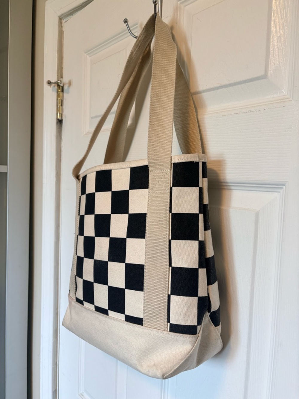 Vans Black & Cream Checkerboard Canvas Tote - Picture 4 of 5